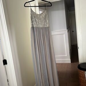 Adrianna Papell dress from Anthropologie  SIZE US 8, color silver beige purple